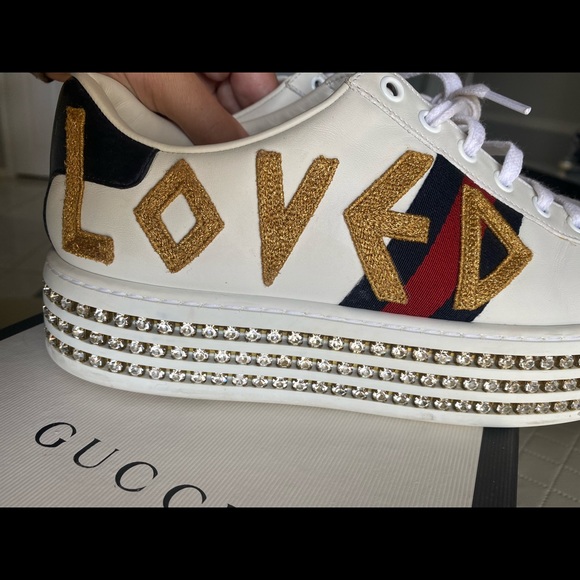 SOLD Gucci Ace Sneakers with Crystals - Picture 5 of 9